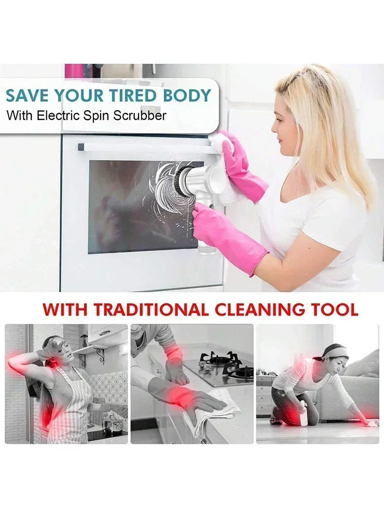 Brosse de nettoyage électrique puissante 5 en 1