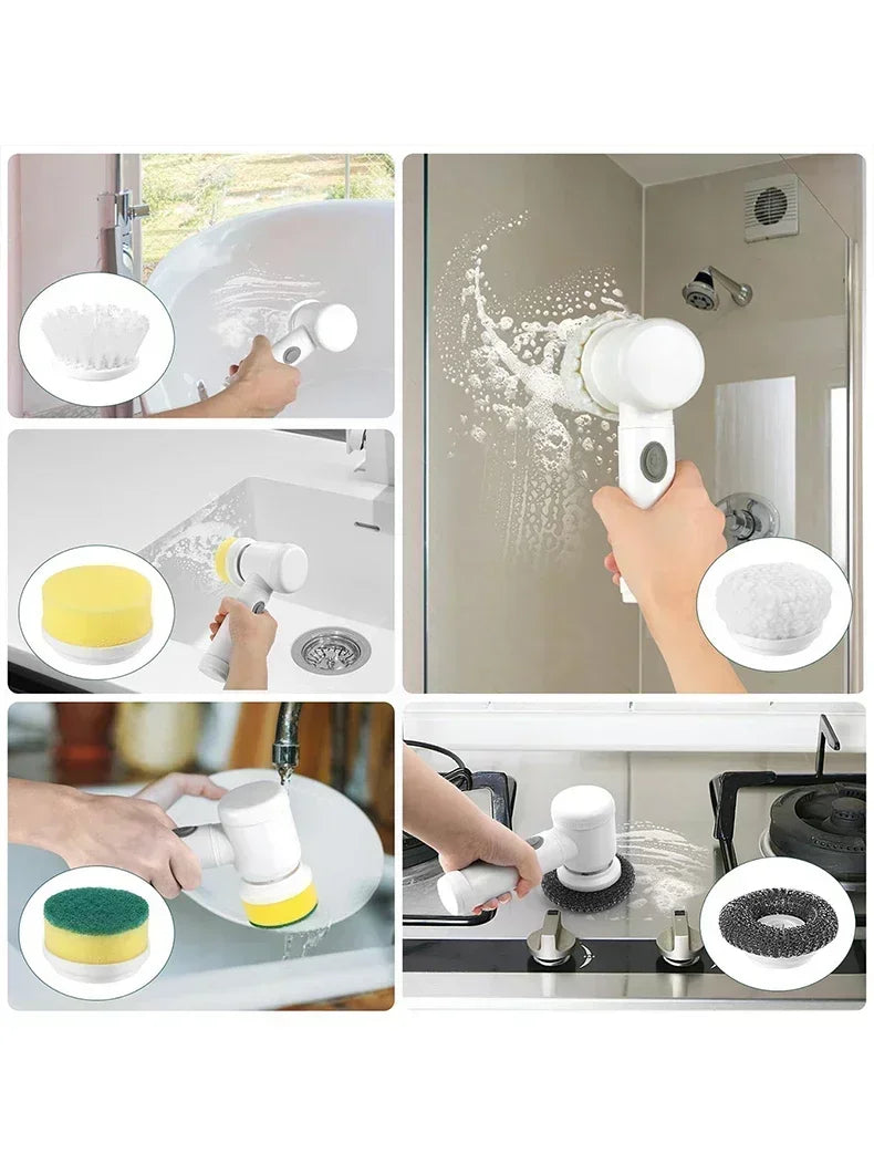 Brosse de nettoyage électrique puissante 5 en 1